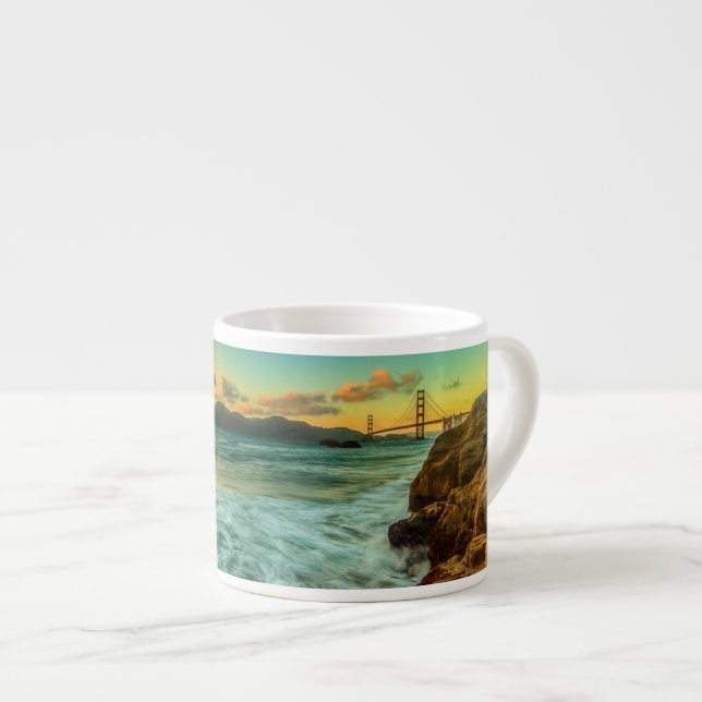 Solnedgång vid Baker Beach Espressomugg (Framsida höger)