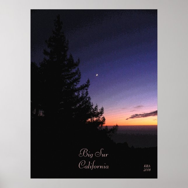 Solnedgång vid Big Sur av Katiamaria Photos & Desi Poster (Framsidan)