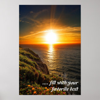 Solnedgång vid Cabo de Roca Poster