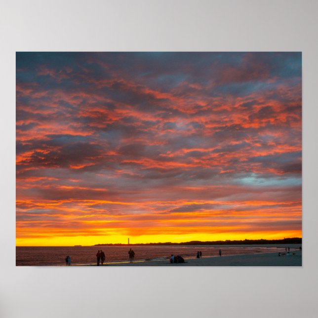 Solnedgång vid Cape May Point Poster (Framsidan)