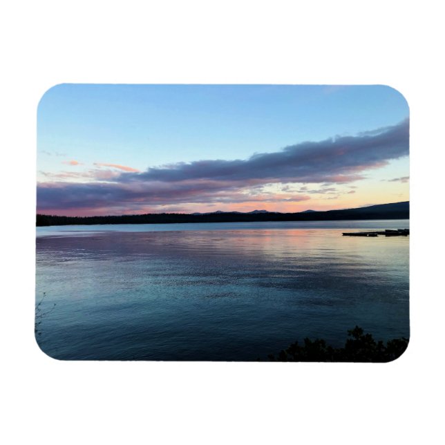 Solnedgång vid Crescent Sjö, ELLER Magnet (Horisontell)