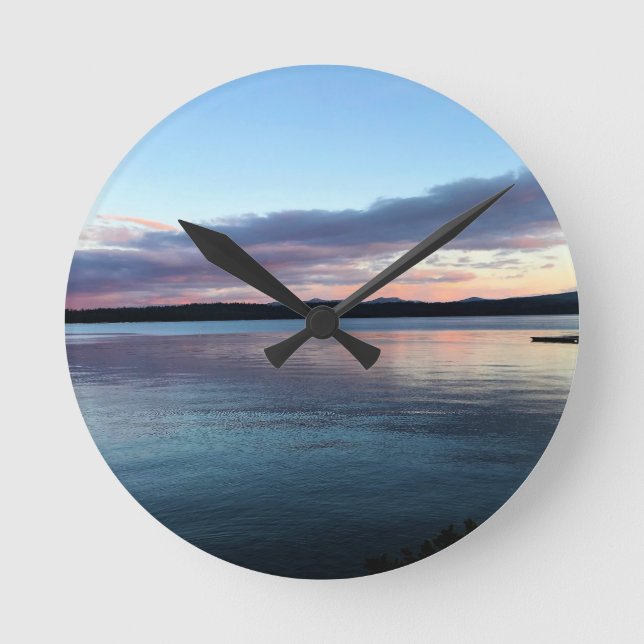 Solnedgång vid Crescent Sjö, ELLER Rund Klocka (Framsida)