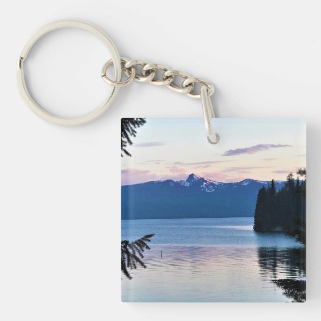 Solnedgång vid Crescent Sjö, Oregon (Framsidan)
