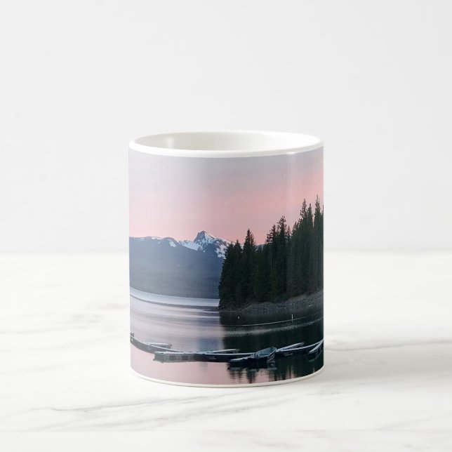 Solnedgång vid Crescent Sjö, Oregon Kaffemugg (Center)