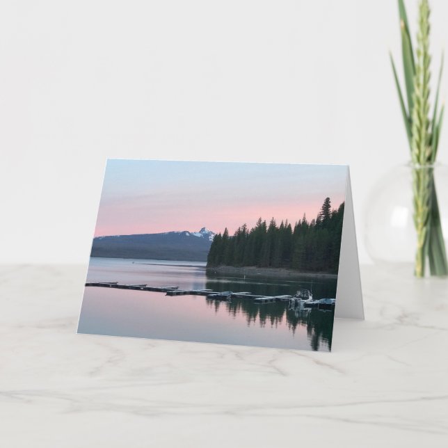 Solnedgång vid Crescent Sjö, Oregon Kort (Framsida)