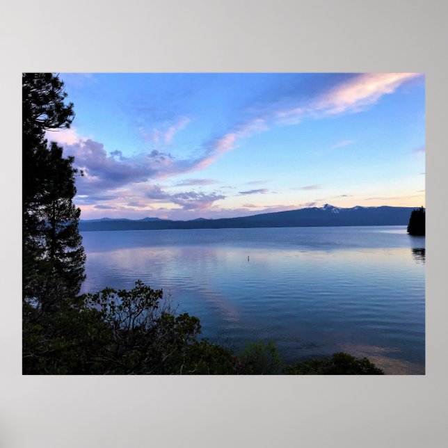 Solnedgång vid Crescent Sjö, Oregon Poster (Framsidan)