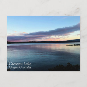 Solnedgång vid Crescent Sjö, Oregon Vykort
