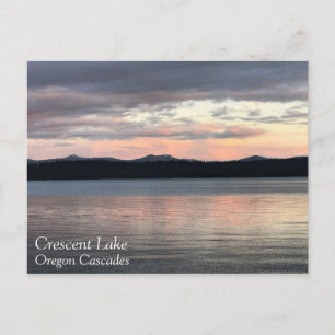Solnedgång vid Crescent Sjö, Oregon Vykort