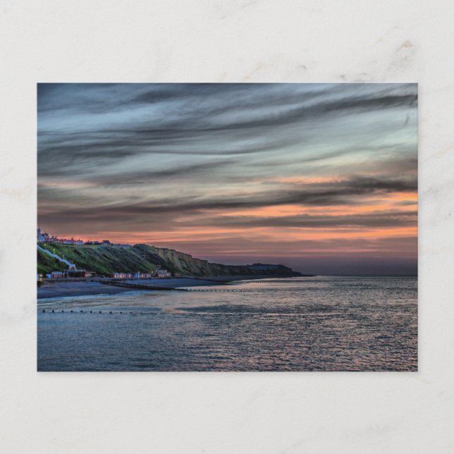 Solnedgång vid Cromer Cliffs Vykort (Framsida)