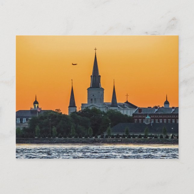 Solnedgång vid det katetriska vykortet vykort (Framsida)