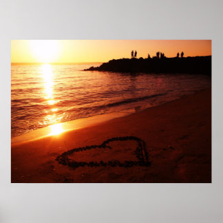 Solnedgång vid Edmonds Washington Waterfront. Poster