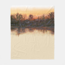 "Solnedgång vid floden" Blanket