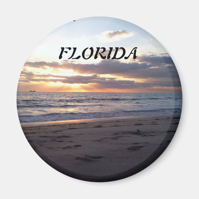 Solnedgång vid Floridas golf Magnet (Framsidan)