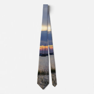 Solnedgång vid Folly Harbor Neck Tie Slips