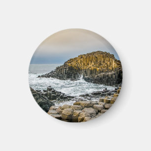 Solnedgång vid Giants Causeway Magnet