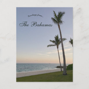 Solnedgång vid Grand Bahama Bahamas Vykort