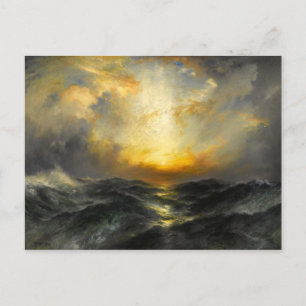 Solnedgång vid havet vykort
