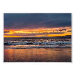Solnedgång vid höjdpunkt - Marina Del Rey, CA Fototryck