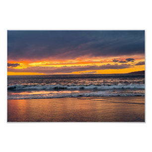 Solnedgång vid höjdpunkt - Marina Del Rey, CA Fototryck