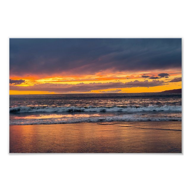 Solnedgång vid höjdpunkt - Marina Del Rey, CA Fototryck (Framsidan)