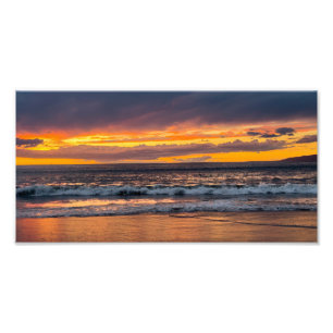 Solnedgång vid höjdpunkt - Marina Del Rey, CA Fototryck