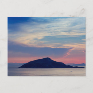 Solnedgång vid Kap Sounion, Grekland Vykort