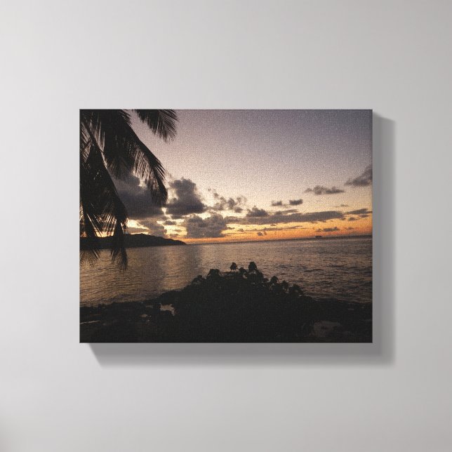 Solnedgång vid Käpp Bay - Saint Croix USVI Canvastryck (Framsida)