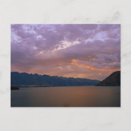 Solnedgång vid Lake Wakatipu, Queenstown, NZ Vykort