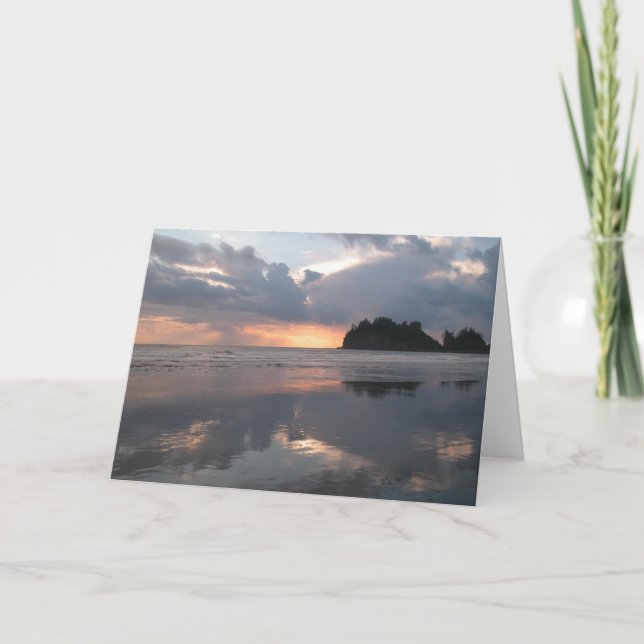 Solnedgång vid LaPush Kort (Framsida)