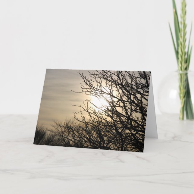 Solnedgång vid mäktiga Burn Helgkort (Framsida)