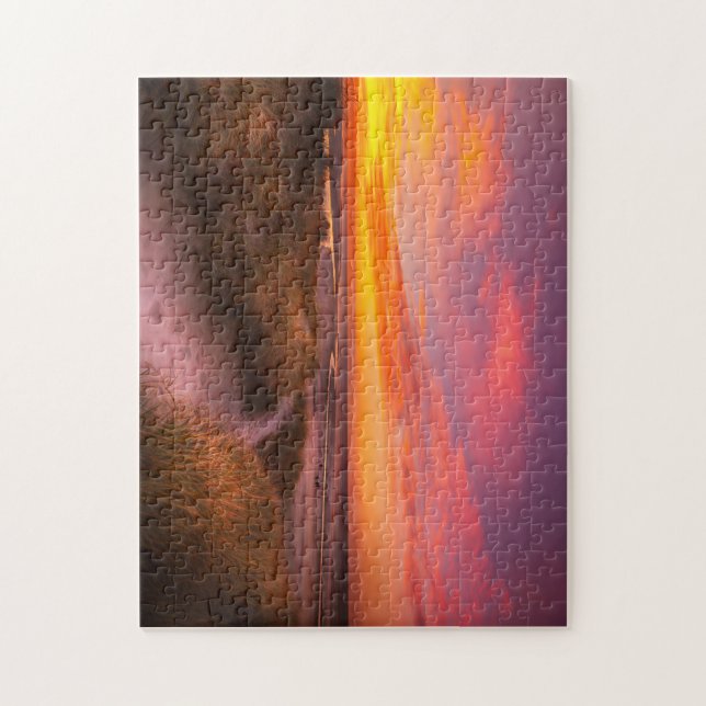 Solnedgång vid Mayblomstringan på Kap Pussel (Vertikal)