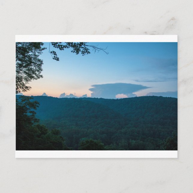 Solnedgång vid Mohican Gorge Overlook, Ohio Vykort (Framsida)