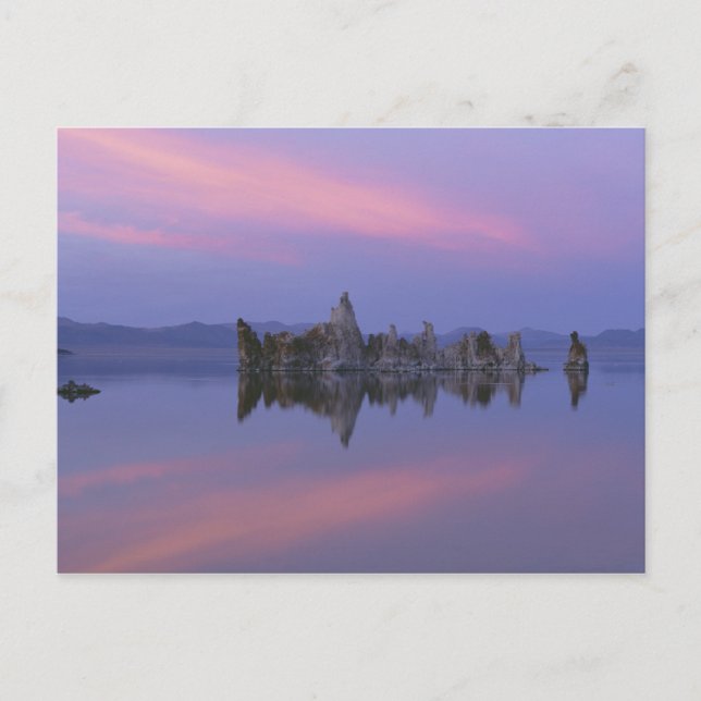 Solnedgång vid Mono Lake, CA. Vykort (Framsida)