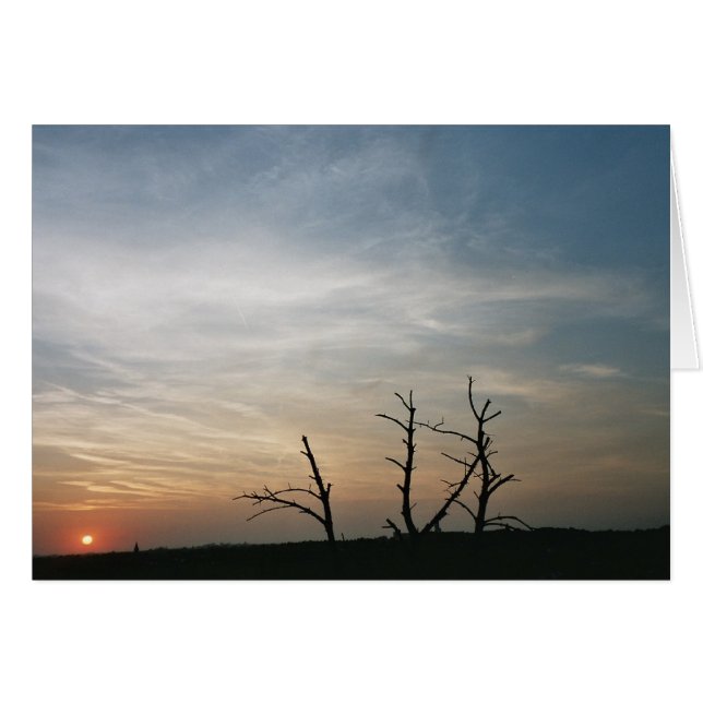 Solnedgång vid montering av St. Pieter Hälsningskort (Framsidan Horizontal)