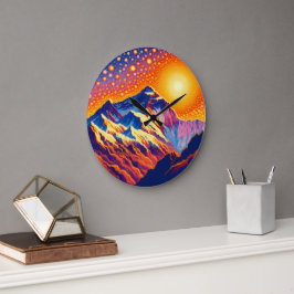 Solnedgång vid Mount Everest Stor Klocka