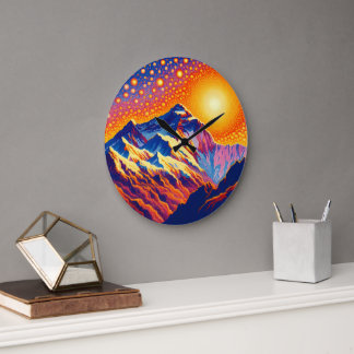 Solnedgång vid Mount Everest Stor Klocka