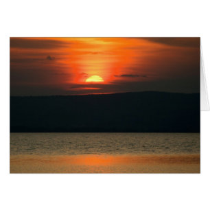 Solnedgång vid Neusiedlersee Hälsningskort