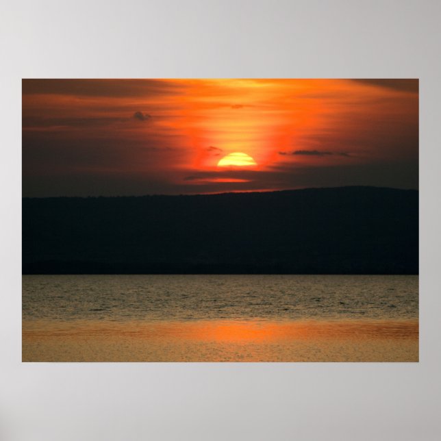 Solnedgång vid Neusiedlersee Poster (Framsidan)