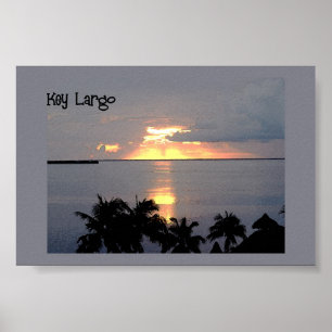 Solnedgång vid Nyckel Largo Poster