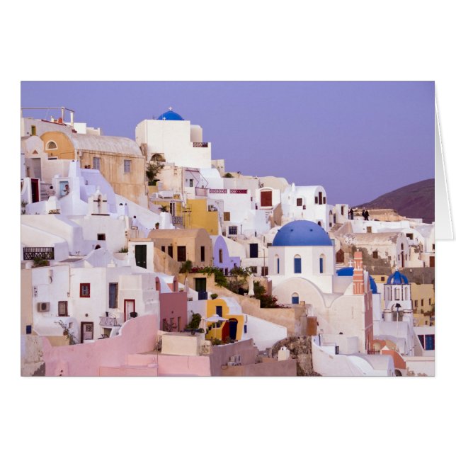Solnedgång vid Oil, Santorini 2 Hälsningskort (Framsidan Horizontal)