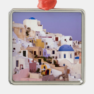 Solnedgång vid Oil, Santorini 2 Julgransprydnad Metall