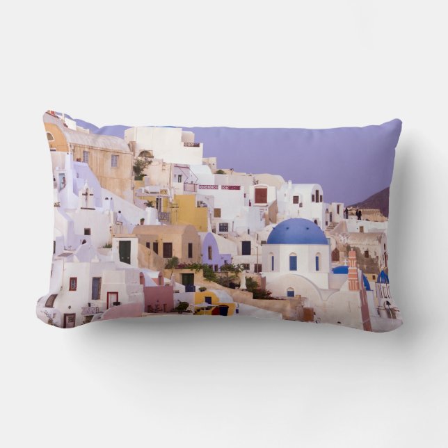 Solnedgång vid Oil, Santorini 2 Lumbarkudde (Framsida)