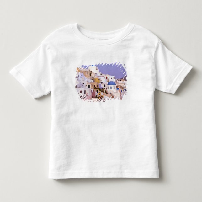 Solnedgång vid Oil, Santorini 2 Tee (Framsida)