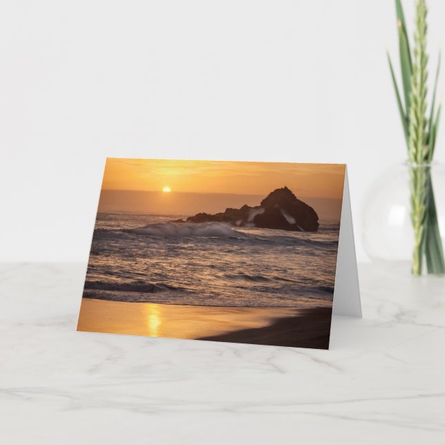 Solnedgång vid Pfeiffer-beach Kort (Framsida)