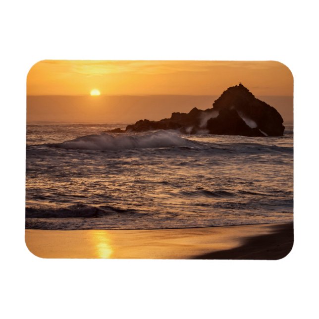Solnedgång vid Pfeiffer Beach Magnet (Horisontell)