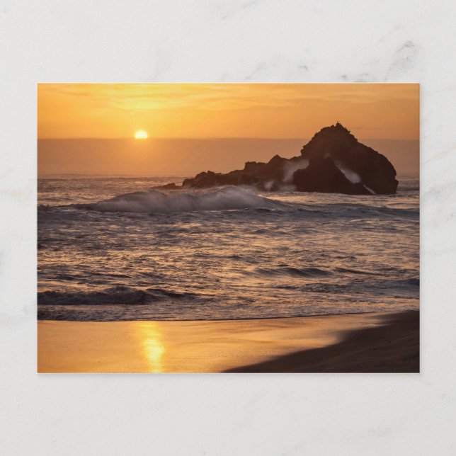 Solnedgång vid Pfeiffer-beach Vykort (Framsida)