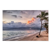 Solnedgång vid Poster av bröstvägg