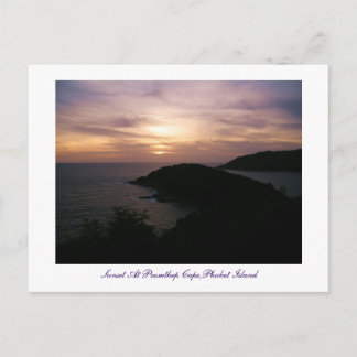 Solnedgång vid Promthep Cape,Phuket Island Vykort