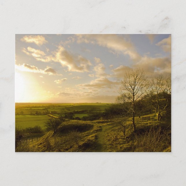 Solnedgång vid Red Hill Vykort (Framsida)