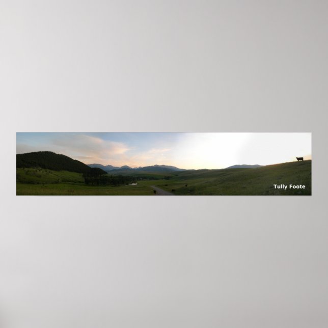 Solnedgång vid Rein Ranch Poster (Framsidan)